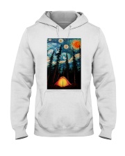 Camping Starry Night Art Poster Hooded Sweatshirt thumbnail