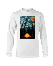 Camping Starry Night Art Poster Long Sleeve Tee thumbnail