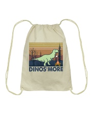 Dinosmore Funny Camping Shirt Drawstring Bag thumbnail