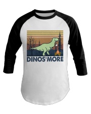 Dinosmore Funny Camping Shirt Baseball Tee thumbnail