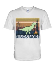 Dinosmore Funny Camping Shirt V-Neck T-Shirt thumbnail