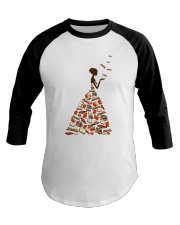 A Girl Loves Books Baseball Tee tile