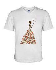 A Girl Loves Books V-Neck T-Shirt tile