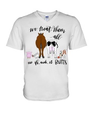 We Treat Them V-Neck T-Shirt tile