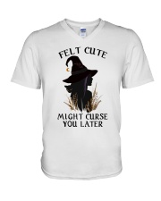 Witch Felt Cute V-Neck T-Shirt thumbnail