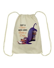 Just A Girl Who Loves Books Drawstring Bag thumbnail