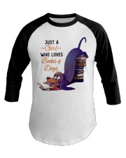 Just A Girl Who Loves Books Baseball Tee thumbnail