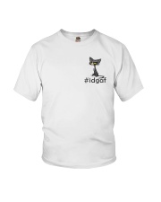 Cat IDGAF Youth T-Shirt thumbnail