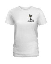 Cat IDGAF Ladies T-Shirt thumbnail