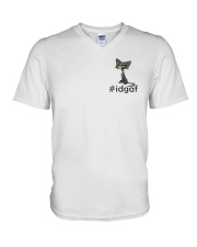 Cat IDGAF V-Neck T-Shirt thumbnail