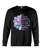 Im A Wife To A Husband Not A Widow Crewneck Sweatshirt tile