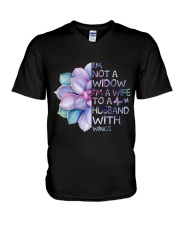 Im A Wife To A Husband Not A Widow V-Neck T-Shirt tile