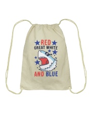 Red Great White And Blue Drawstring Bag thumbnail