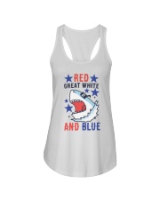 Red Great White And Blue Ladies Flowy Tank thumbnail