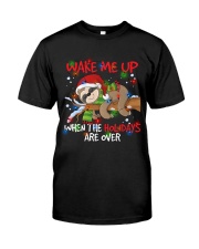 Wake Me Up Lazy Sloth Classic T-Shirt front