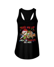 Wake Me Up Lazy Sloth Ladies Flowy Tank thumbnail