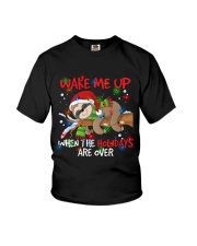 Wake Me Up Lazy Sloth Youth T-Shirt thumbnail