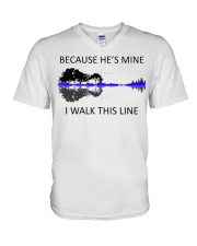 Because He Is Mine V-Neck T-Shirt thumbnail
