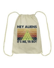 Hey Aliens Drawstring Bag thumbnail