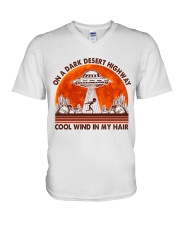 On A Dark Desert Highway V-Neck T-Shirt thumbnail