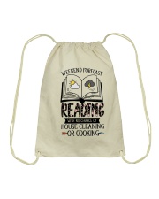 Weekend Forecast Reading Drawstring Bag thumbnail