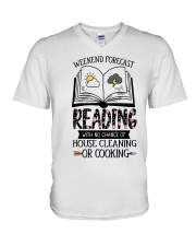 Weekend Forecast Reading V-Neck T-Shirt thumbnail