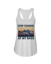 Stop Staring At My Bass Ladies Flowy Tank thumbnail