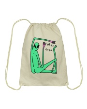 What Ever Funny Alien Drawstring Bag thumbnail