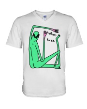 What Ever Funny Alien V-Neck T-Shirt thumbnail
