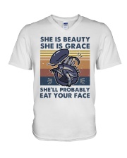 She Is Beauty V-Neck T-Shirt tile