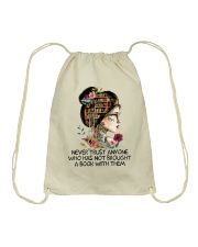Never Trust Anyone Drawstring Bag thumbnail