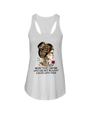 Never Trust Anyone Ladies Flowy Tank thumbnail