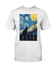 Cat Starry Night Art Poster Classic T-Shirt tile