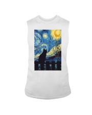 Cat Starry Night Art Poster Sleeveless Tee tile