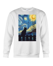 Cat Starry Night Art Poster Crewneck Sweatshirt tile