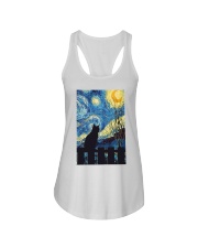 Cat Starry Night Art Poster Ladies Flowy Tank tile