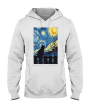 Cat Starry Night Art Poster Hooded Sweatshirt tile