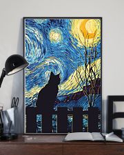 Cat Starry Night Art Poster 11x17 Poster lifestyle-poster-2