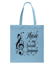 Music Is My Second Language Tote Bag thumbnail