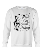 Music Is My Second Language Crewneck Sweatshirt thumbnail
