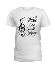 Music Is My Second Language Ladies T-Shirt thumbnail