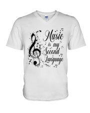 Music Is My Second Language V-Neck T-Shirt thumbnail
