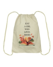 Just A Girl Who Loves Books Drawstring Bag thumbnail