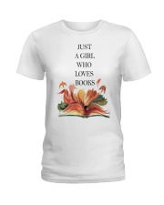 Just A Girl Who Loves Books Ladies T-Shirt thumbnail