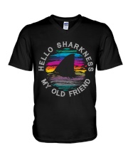 Hello Sharkness My Old Friend V-Neck T-Shirt tile