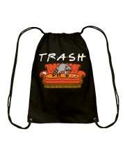 Trash Friend Raccoon Funny Drawstring Bag thumbnail