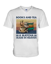 Books And Tea A Matcha V-Neck T-Shirt thumbnail