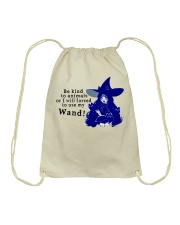 Be Kind To Animals Drawstring Bag tile