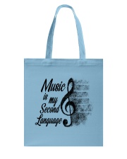 Music Is My Second Language Tote Bag thumbnail