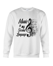 Music Is My Second Language Crewneck Sweatshirt thumbnail